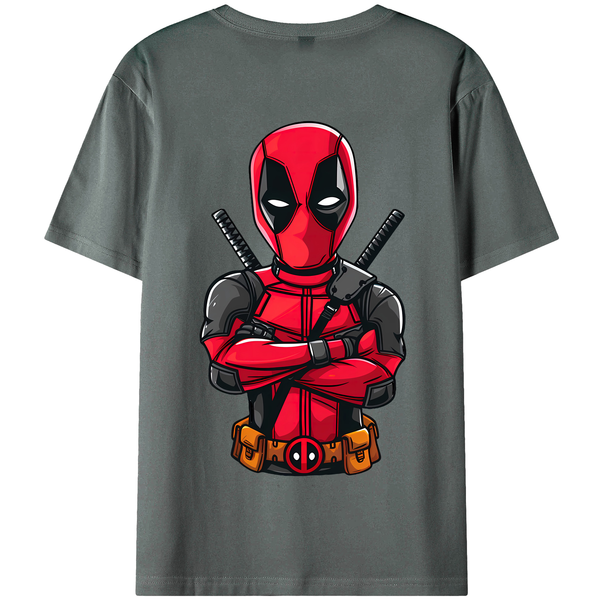 （画像用） Deadpool デッドプール 綿100％半袖Tシャツ（背面プリント）